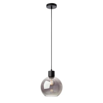 ATLANTIS modern függőlámpa 1xE27, matt fekete, Ø20 cm, max. 42W