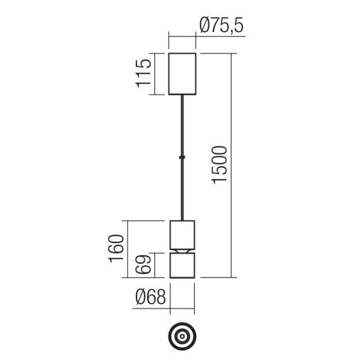 NAKU modern LED függőlámpa, matt fehér, 12W, 3000K, 680lm