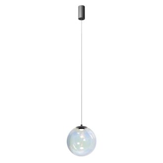 IRIDES modern LED függőlámpa, matt fekete/dikroikus, 10W, 2700K, 690lm
