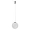 IRIDES modern LED függőlámpa, matt fekete/átlátszó, 12W, 2700K, 774lm