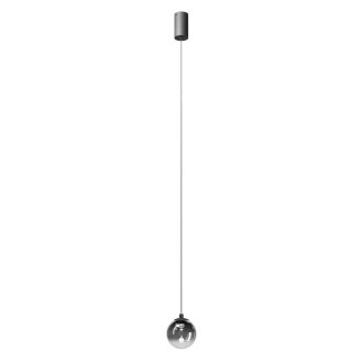 IRIDES modern LED függőlámpa, matt fekete/átmenetes füstszínű, 3W, 2700K, 199lm