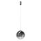 IRIDES modern LED függőlámpa, matt fekete/átmenetes füstszínű, 12W, 2700K, 774lm