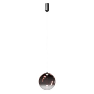 IRIDES modern LED függőlámpa, matt fekete/átmenetes kávébarna, 10W, 2700K, 690lm
