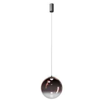IRIDES modern LED függőlámpa, matt fekete/átmenetes kávébarna, 12W, 2700K, 774lm
