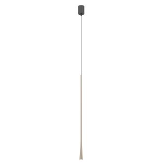 ITO modern LED függőlámpa, ezüstös kávébarna, 6.2W, 3000K, 495lm, H80 cm
