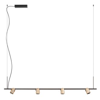 KOBE modern LED fali/mennyezeti lámpa, matt fekete/ezüstös kávébarna, 25W, 2700K, 1812lm, TRIAC dimmelhető