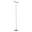 PRAXI modern LED állólámpa, matt fekete/ezüstös kávébarna, 8.3W, 2700K, 358lm