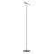 PRAXI modern LED állólámpa, matt fekete/füstös nikkel, 8.3W, 2700K, 358lm