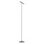 PRAXI modern LED állólámpa, matt fekete/füstös nikkel, 8.3W, 2700K, 358lm