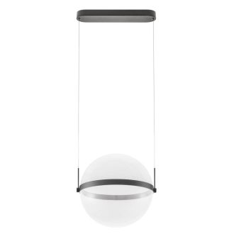ATLAS modern LED függőlámpa, matt fekete, 34W, 3000K, 2407lm