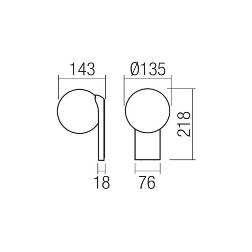 OPALE modern LED fali lámpa, matt fekete, 9.5W, 3000K, 1160lm
