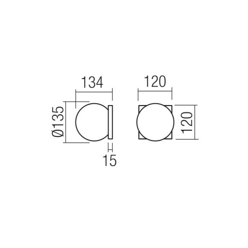 OPALE modern LED fali/mennyezeti lámpa, matt fehér, 12W, 2700K, 1200lm