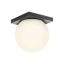 OPALE modern LED fali/mennyezeti lámpa, matt fekete, 12W, 2700K, 1410lm