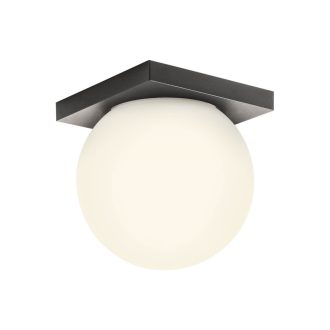 OPALE modern LED fali/mennyezeti lámpa, matt fekete, 12W, 3000K, 1440lm