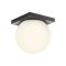 OPALE modern LED fali/mennyezeti lámpa, matt fekete, 12W, 3000K, 1440lm