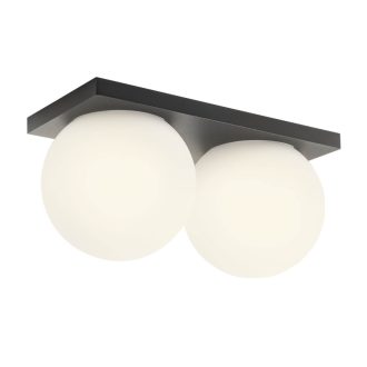 OPALE modern LED fali/mennyezeti lámpa, matt fekete, 24W, 2700K, 2820lm