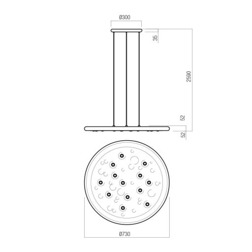 NEBA modern LED függőlámpa, szürke, 48.5W, 3000K, 3505lm