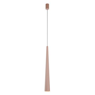 BOTERA modern LED függőlámpa, matt vörösesbarna, 10W, 3000K, 740lm