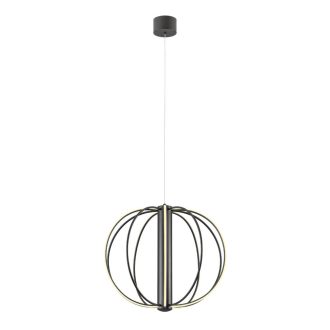 MOSS modern LED függőlámpa, matt fekete, 41W, 3000K, 4730lm