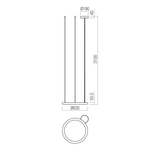 HALLEY modern LED függőlámpa, matt fehér, 40W, 3232lm