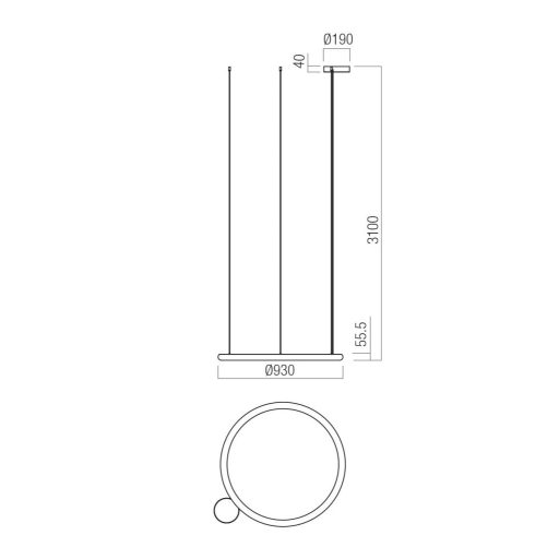 HALLEY modern LED függőlámpa, matt fehér, 50W, 4389lm