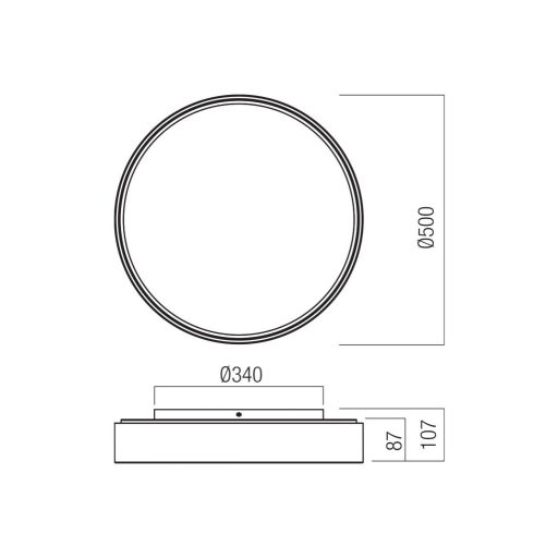 HOVER modern LED mennyezeti lámpa, matt fekete, 40W, CCT, 3102lm