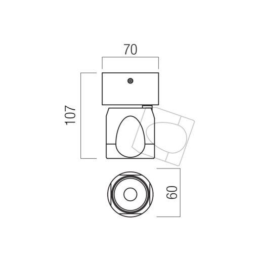 CRISP modern LED fali/mennyezeti lámpa, matt fehér, 8W, 2700/3000K, 404lm, TRIAC dimmelhető