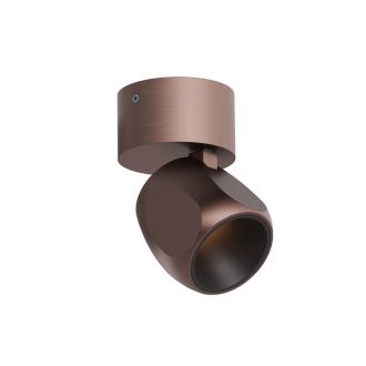 CRISP modern LED fali/mennyezeti lámpa, szálcsiszolt barna, 8W, 2700/3000K, 404lm, TRIAC dimmelhető