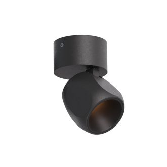 CRISP modern LED fali/mennyezeti lámpa, matt fekete, 8W, 2700/3000K, 404lm, TRIAC dimmelhető