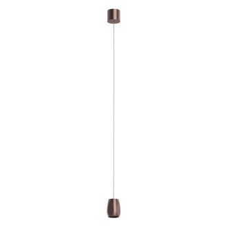 CRISP modern LED függőlámpa, szálcsiszolt barna, 10.5W, 2700/3000K, 807lm, TRIAC dimmelhető