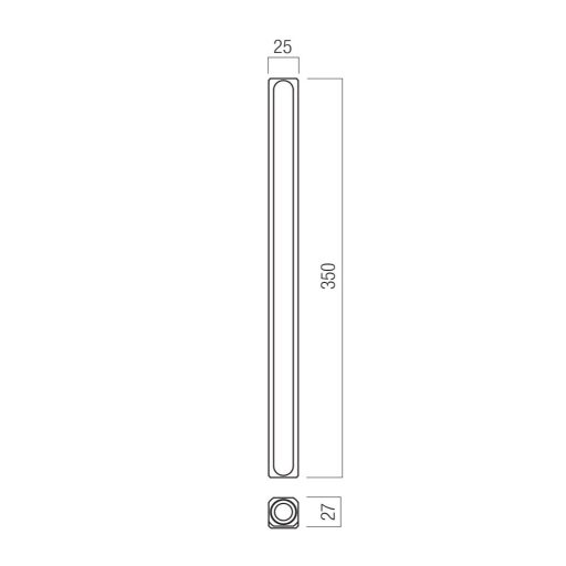 CRISP modern LED fali lámpa, matt fehér, 6.6W, 2700K, 325lm, 35 cm