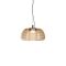 ONDULA modern LED függőlámpa, matt kávébarna/borostyán, 12W, 2700/3000K, 1318lm, TRIAC dimmelhető