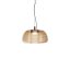 ONDULA modern LED függőlámpa, matt kávébarna/borostyán, 12W, 2700/3000K, 1318lm, TRIAC dimmelhető