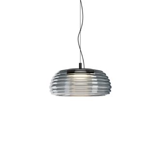 ONDULA modern LED függőlámpa, füstszínű/matt fekete, 12W, 2700/3000K, 1318lm, TRIAC dimmelhető