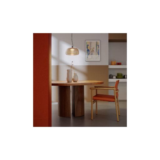 ONDULA modern LED függőlámpa, kávébarna, 16W, 2700/3000K, 1686lm, TRIAC dimmelhető