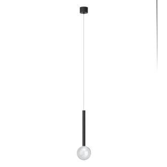 BOLLA modern LED függőlámpa, matt fekete, 8W, 2700/3000K, 569lm, TRIAC dimmelhető