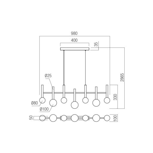 BOLLA modern LED függőlámpa, matt kávébarna, 32W, 2700/3000K, 2273lm, TRIAC dimmelhető