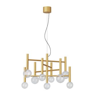 BOLLA modern LED függőlámpa, matt arany, 42W, 2700/3000K, 3117lm, TRIAC dimmelhető