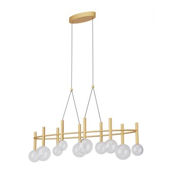 BOLLA modern LED függőlámpa, matt arany, 44W, 2700/3000K, 3269lm, TRIAC dimmelhető
