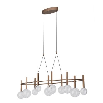 BOLLA modern LED függőlámpa, matt kávébarna, 44W, 2700/3000K, 3269lm, TRIAC dimmelhető