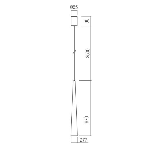 BOTERA modern LED függőlámpa, matt vörösesbarna, 10W, 2700K, 740lm, Ø7.6x60 cm
