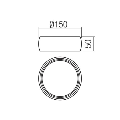 POLL modern LED mennyezeti lámpa, matt fekete, 20W, 2700K, 1084lm, TRIAC dimmelhető