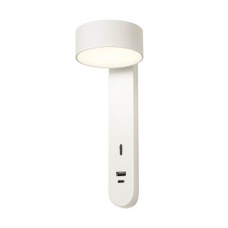 SADES modern LED fali lámpa, matt fehér, 6W, 3000K, 400lm