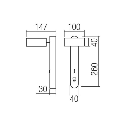 SADES modern LED fali lámpa, matt fehér, 6W, 3000K, 400lm