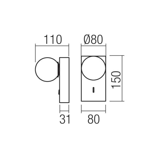 NORMA modern LED fali lámpa, matt arany, 5W, 3000K, 330lm