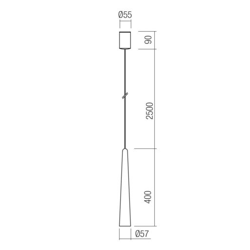 BOTERA modern LED függőlámpa, antik sárgaréz, 10W, 2700K, 740lm, Ø5.7x40 cm