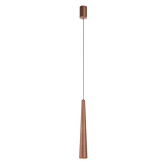 BOTERA modern LED függőlámpa, antik vörösréz, 10W, 2700K, 740lm, Ø5.7x40 cm