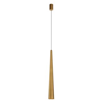 BOTERA modern LED függőlámpa, antik sárgaréz, 10W, 2700K, 740lm, Ø7.6x60 cm
