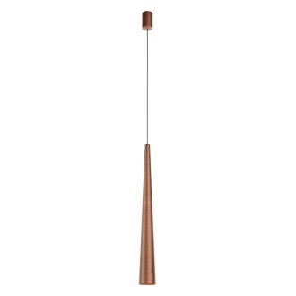BOTERA modern LED függőlámpa, antik vörösréz, 10W, 2700K, 740lm, Ø7.6x60 cm