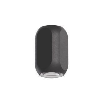 CRISP modern LED fali lámpa, matt fekete, 7.5W, 3000K, 414lm, TRIAC dimmelhető
